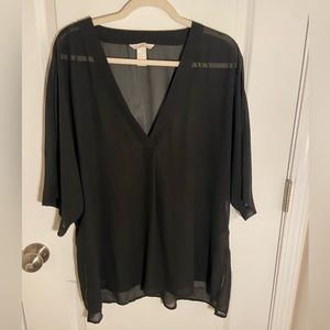 H&M sheer black blouse